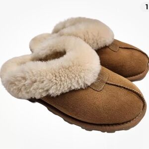 UGG Chestnut Coquette Sheepskin Slide Slippers Size 7